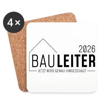 Construction Manager 2026 - now it's time to take a close look - Coasters (set of 4) - white - Front