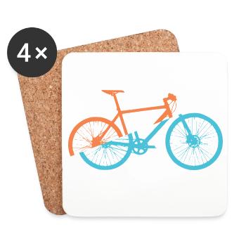 Conception dynamique du vélo - Dessous de verre (lot de 4) - blanc - Devant
