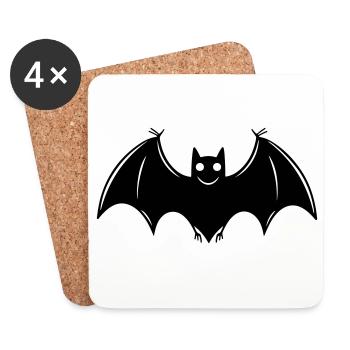 Bat - Coasters (set of 4) - white - Front