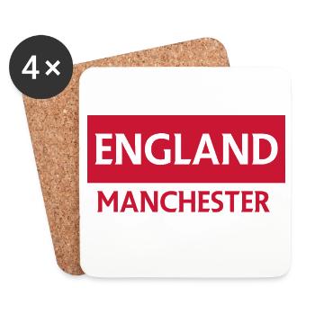England Manchester City Skyline - Coasters (set of 4) - white - Front