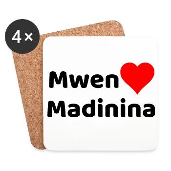 Mwen enmé Madinina - Ich liebe Martinique - Untersetzer (4er-Set) - Weiß - Vorne