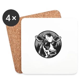 Cow Really Cool - Coasters (set of 4) - white - Front