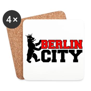 berlin_city_2 - Dessous de verre (lot de 4) - blanc - Devant