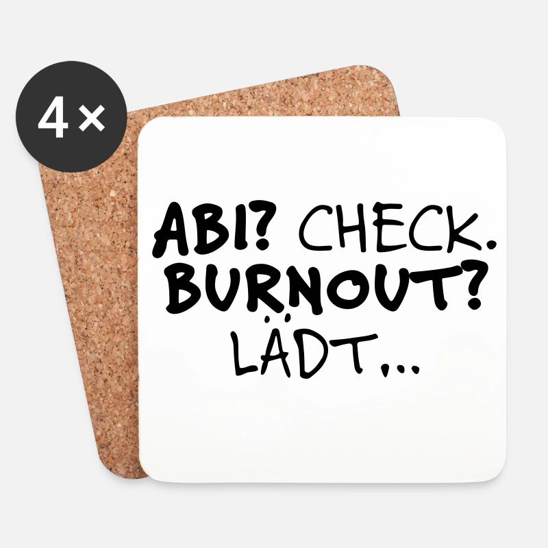Abitur? Check - Untersetzer (4er-Set) - Weiß