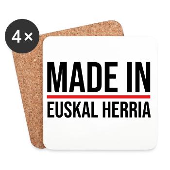 Made in pays basque - Dessous de verre (lot de 4) - blanc - Devant