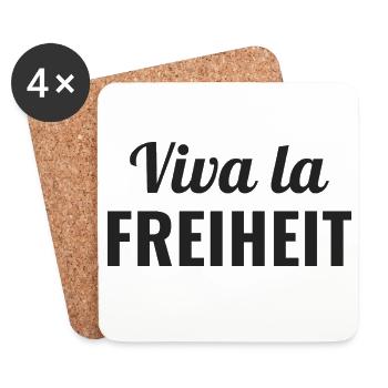 Viva la Freiheit - Freiheitsgeist - Untersetzer (4er-Set) - Weiß - Vorne