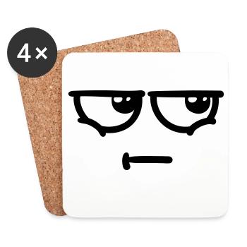 Not Amused - Untersetzer (4er-Set) - Weiß - Vorne