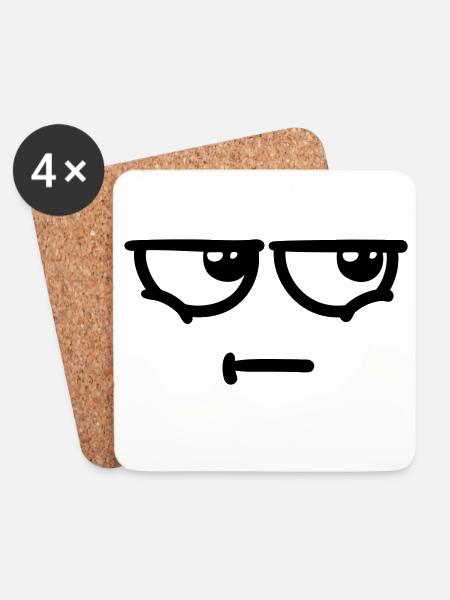 not amused - Coasters (set of 4) - white