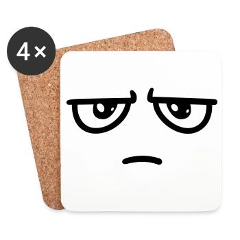 Not impressed - Untersetzer (4er-Set) - Weiß - Vorne