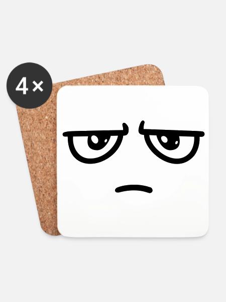 not impressed - Coasters (set of 4) - white