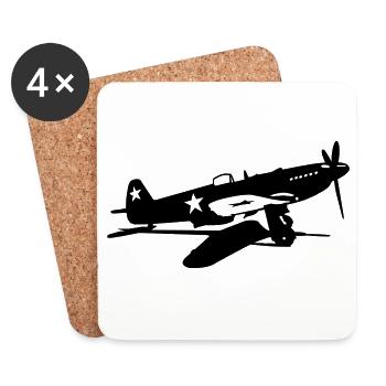 Yak-3 M - Untersetzer (4er-Set) - Weiß - Vorne