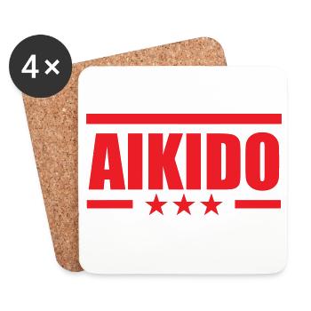 Aikido - Martial Art - Aikido - Coasters (set of 4) - white - Front