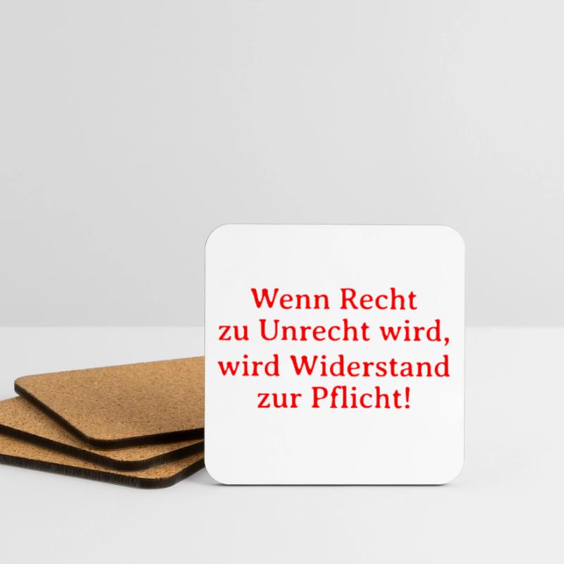 Le bien devient mal, la résistance devient un devoir Dessous de verre (lot de 4)