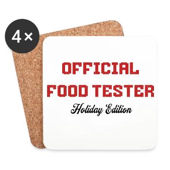 Official - Food Tester - Coasters (set of 4) - white - Front
