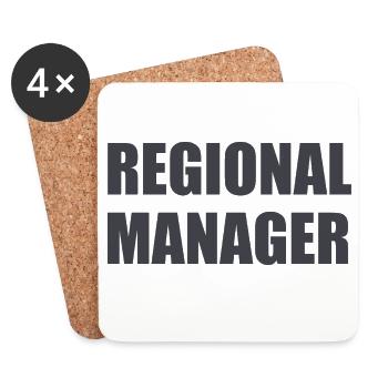 Directeur régional - Dessous de verre (lot de 4) - blanc - Devant
