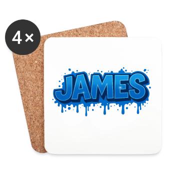 Graffiti JOHN Name Gift Ideal Printable On - Coasters (set of 4) - white - Front