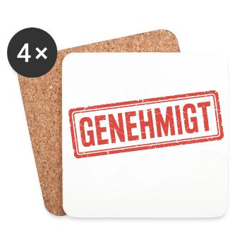 indulges yummy beer booze party beer - Coasters (set of 4) - white - Front
