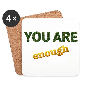You are enough - Untersetzer (4er-Set) - Weiß - Vorne