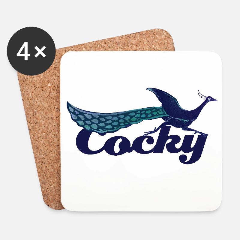 Cocky Phoenix Flight - Untersetzer (4er-Set) - Weiß