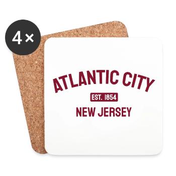 Atlantic City - Est. 1854 - New Jersey - USA - Untersetzer (4er-Set) - Weiß - Vorne