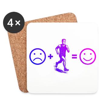 Characterful running design - Coasters (set of 4) - white - Front