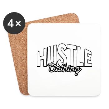 Hustle Attitude Logo Print - Coasters (set of 4) - white - Front