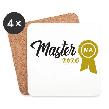 Master 2026 Graduation Graduation - Coasters (set of 4) - white - Front