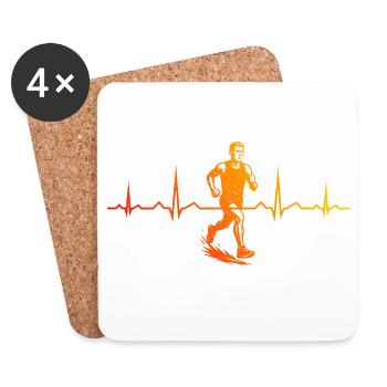 Courir parfaitement pour n’importe quelle course - Dessous de verre (lot de 4) - blanc - Devant
