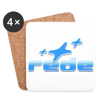 Peace in the Sky: Airplane Design - Coasters (set of 4) - white - Front