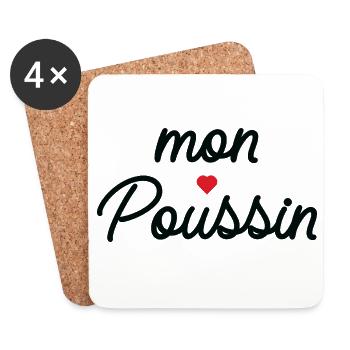 My Heart Script Pillow - Coasters (set of 4) - white - Front