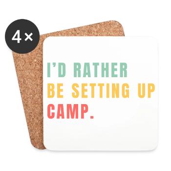 Better tent construction than everyday life - Coasters (set of 4) - white - Front