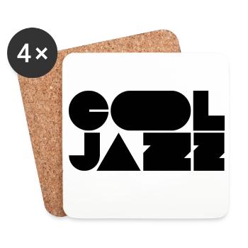 Kühnes, cooles Jazz-Logo-Design - Untersetzer (4er-Set) - Weiß - Vorne