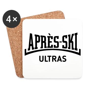 Après-Ski Ultras (Apres Ski / Konkav / Black) - Untersetzer (4er-Set) - Weiß - Vorne