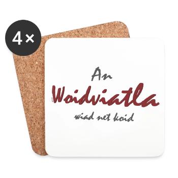 An Woidviatla wiad net koid - Dessous de verre (lot de 4) - blanc - Devant