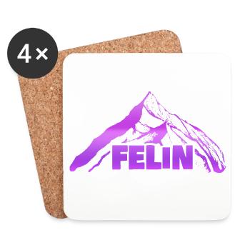 Felin as a sport - Coasters (set of 4) - white - Front