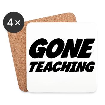 Parti Enseigner : Design Humour Prof en Action - Dessous de verre (lot de 4) - blanc - Devant