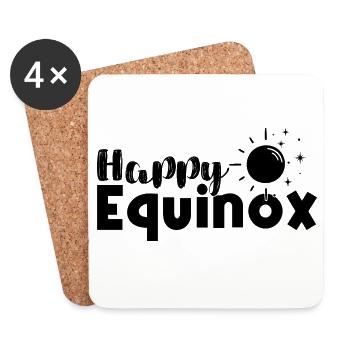 Joyeux équinoxe Bénédictions d’Ostara - Dessous de verre (lot de 4) - blanc - Devant