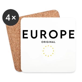 Europäischer Stolz, minimalistisches, elegantes Design - Untersetzer (4er-Set) - Weiß - Vorne