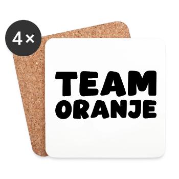 Team Oranje - Nederland - Netherlands Niederlande - Untersetzer (4er-Set) - Weiß - Vorne