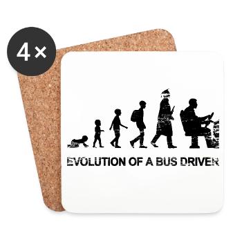 Développement d’un chauffeur de bus - Dessous de verre (lot de 4) - blanc - Devant