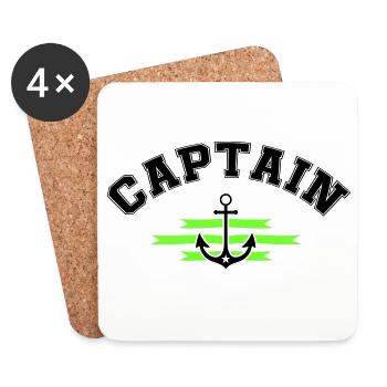 Anker Captain - Untersetzer (4er-Set) - Weiß - Vorne