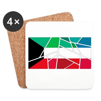 Flagge Kuwait - Untersetzer (4er-Set) - Weiß - Vorne