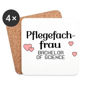 Bachelor's Degree in Nursing - Degree in Nursing - Coasters (set of 4) - white - Front