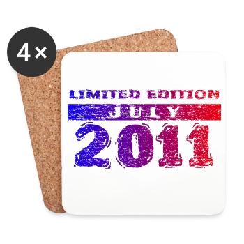 15. Geburtstag Limited Edition 07/2011 - Untersetzer (4er-Set) - Weiß - Vorne