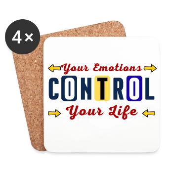 Emotions control your life - Coasters (set of 4) - white - Front