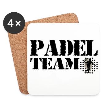 L’équipe de padel - Dessous de verre (lot de 4) - blanc - Devant
