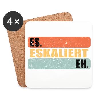 Es Eskaliert Eh - Untersetzer (4er-Set) - Weiß - Vorne