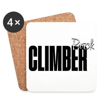 Classic Rock Climbing Wear Modern Design Boulderer - Coasters (set of 4) - white - Front