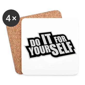 Do It For Yourself Inspirierend Selbstliebe Zitat - Untersetzer (4er-Set) - Weiß - Vorne
