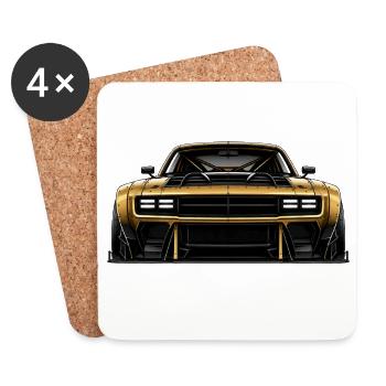 PROJECT No.001 – Master Hero | Premium Automotive - Coasters (set of 4) - white - Front